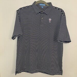 Peter Millar Boys XL Performance Stretch Striped Polo Shirt 1862 Summer Comfort